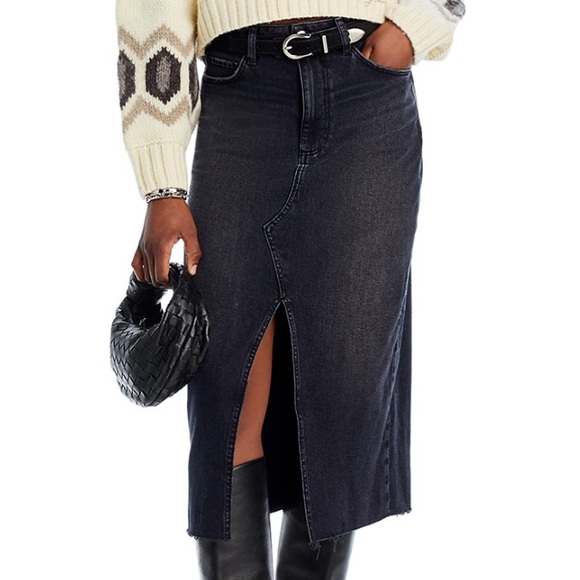 PAIGE Dresses & Skirts - PAIGE Meadow Midi Denim Skirt